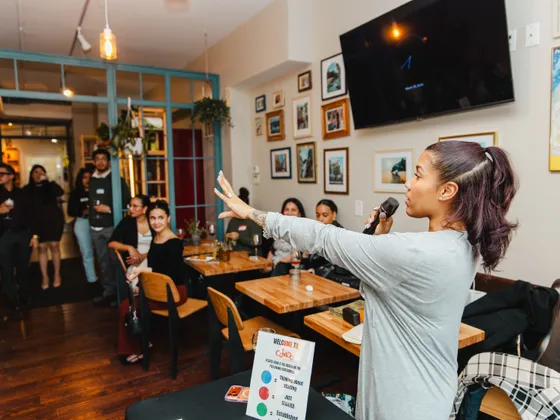 Latino entrepreneurs and business owners gathered at a Colado Latino Network event in Baltimore